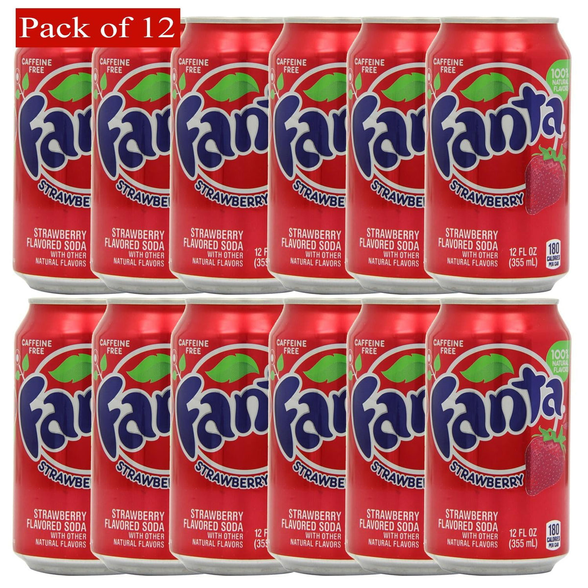 Fanta Jordgubb 12-pack med 12 burkar à 335 ml