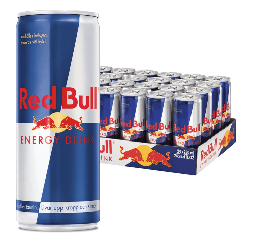 Red Bull Original – 24-pack à 25 cl – komplett 24-pack med 24 burkar à 25 cl