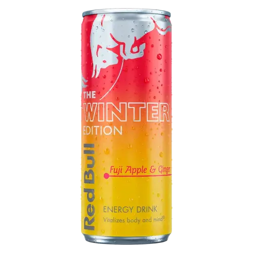 Red Bull Winter Edition – Fujiäpple & ingefära – 24-pack à 25 cl – komplett 24-pack med 24 burkar à 25 cl