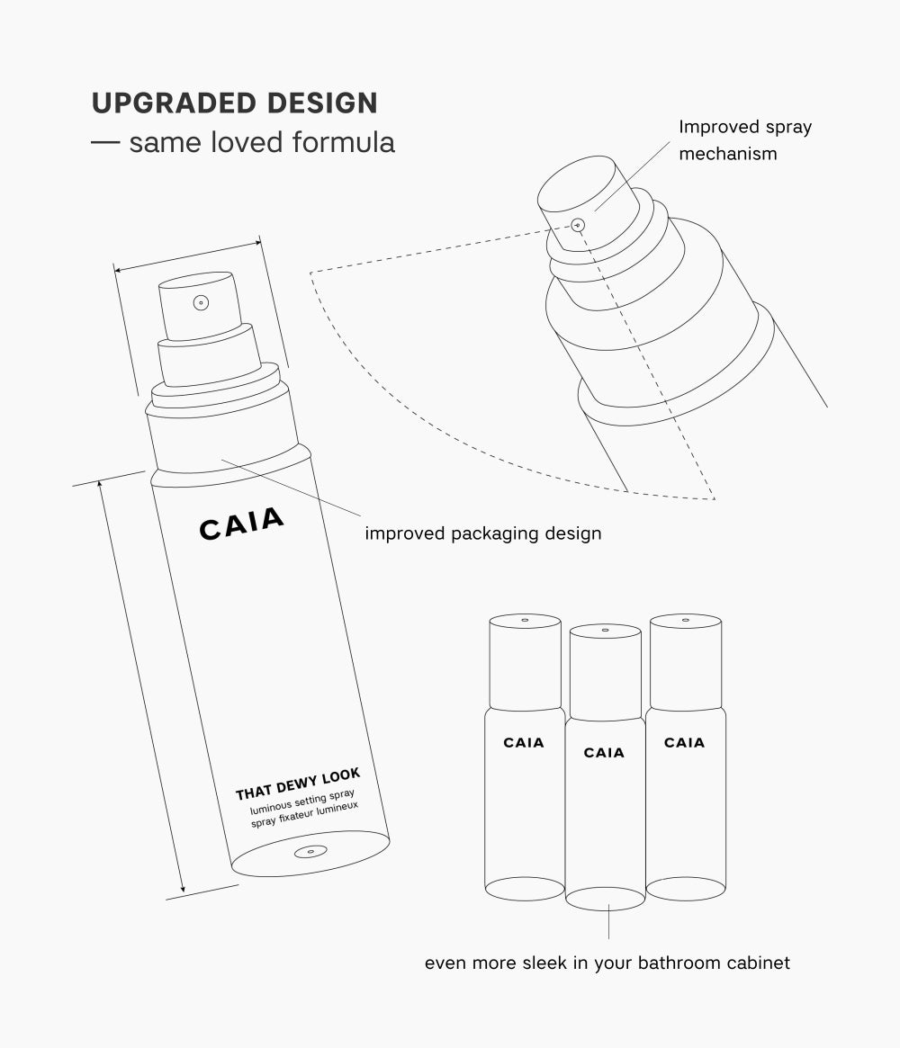 THAT DEWY LOOK LUMINOUS SETTING SPRAY – officiell produktbild från CAIA Cosmetics