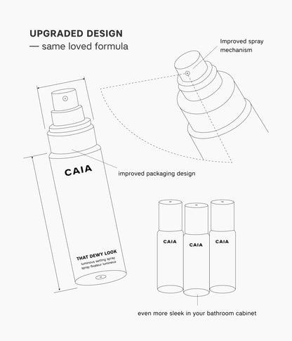 THAT DEWY LOOK LUMINOUS SETTING SPRAY – officiell produktbild från CAIA Cosmetics