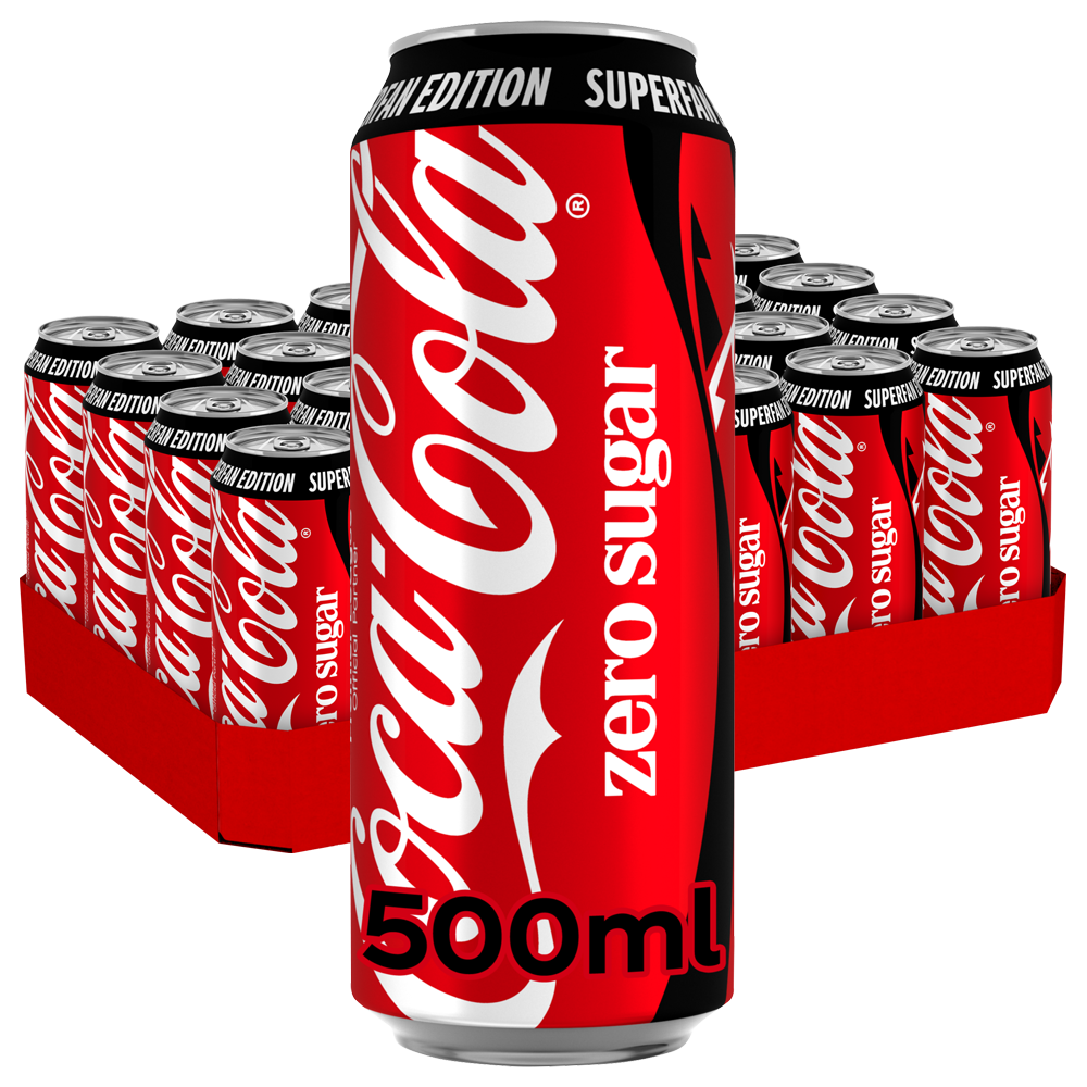 Coca-Cola Zero 24-pack med 24 burkar à 500 ml