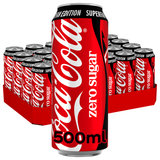 Coca-Cola Zero 24-pack med 24 burkar à 500 ml