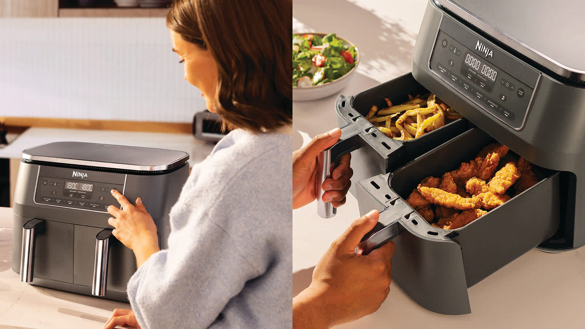 Ninja 6-i-1-airfryer med dubbla zoner på 7,6 l DZ300EU – officiell produktbild från Ninja