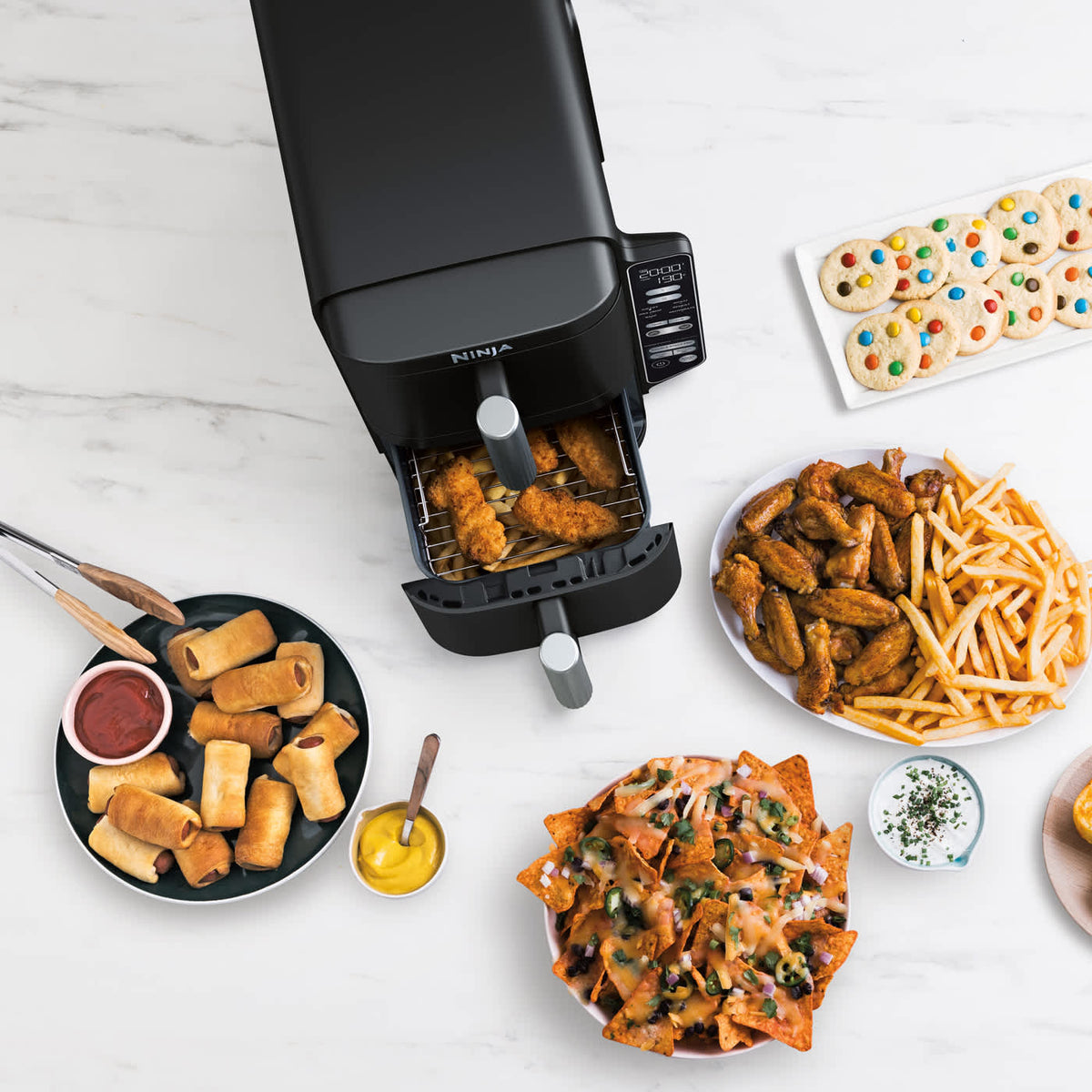 Ninja Dubbelstaplad 7,6 l Luftfritös - SL300EU – officiell produktbild från Ninja