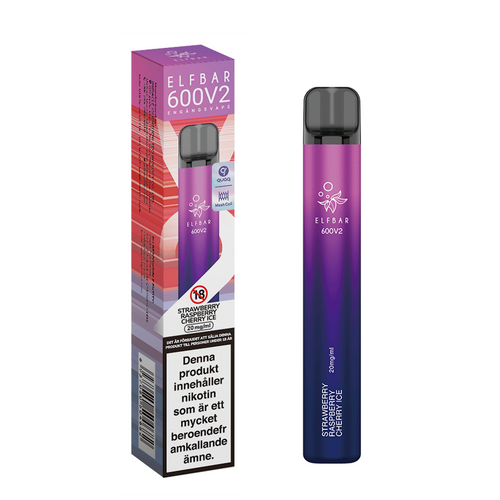 ELF BAR V2 Mesh – Strawberry Raspberry Cherry Ice – Engångsvape – Produktbild
