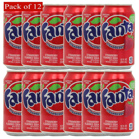 Fanta Jordgubb 12-pack med 12 burkar à 335 ml
