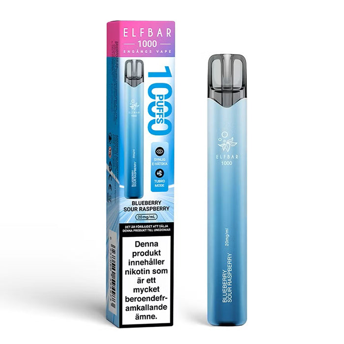 Elfbar 1000 – Blueberry Sour Raspberry – Engångsvape – Produktbild