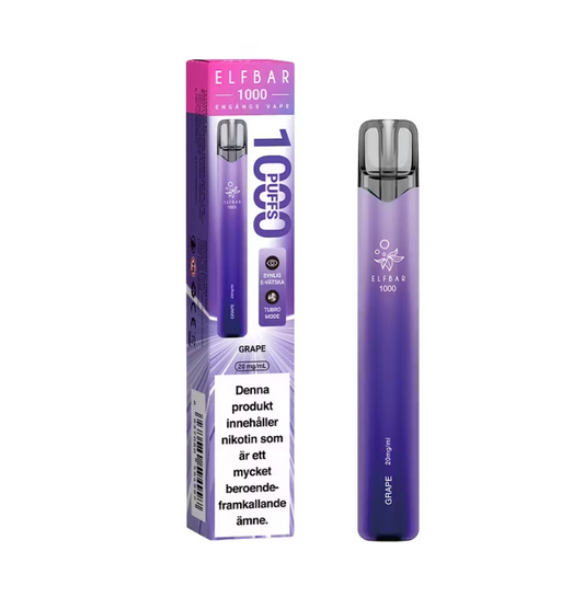 Elfbar 1000 – Grape – Engångsvape – Produktbild