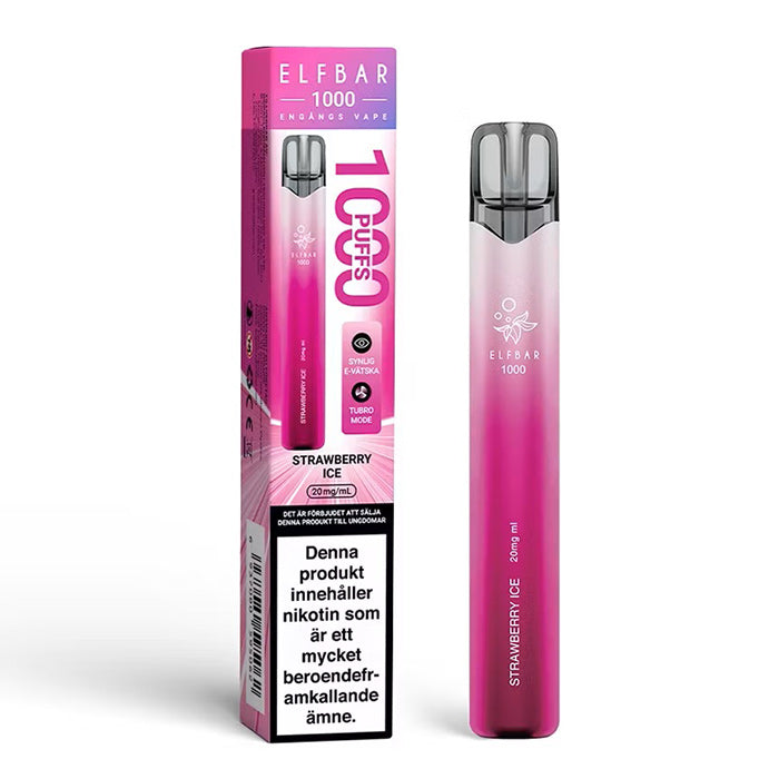 Elfbar 1000 – Strawberry Ice – Engångsvape – Produktbild